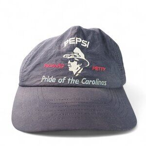 Pepsi Richard Petty Vintage 80s NASCAR Pride of the Carolina Snapback Hat OS